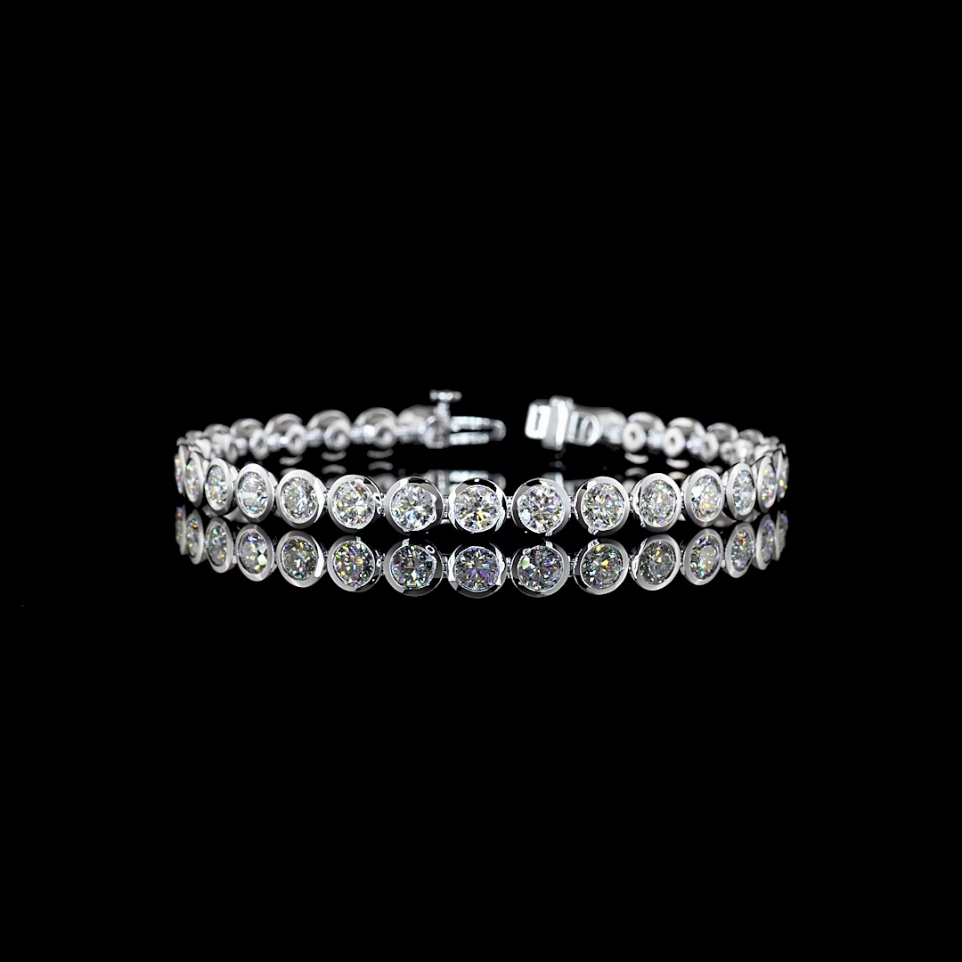 9.90 CTTW Round Lab Diamond Tennis Bracelet 7"