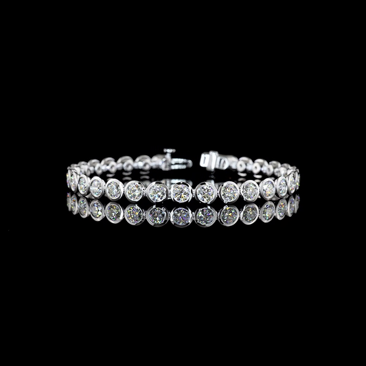 9.90 CTTW Round Lab Diamond Tennis Bracelet 7"