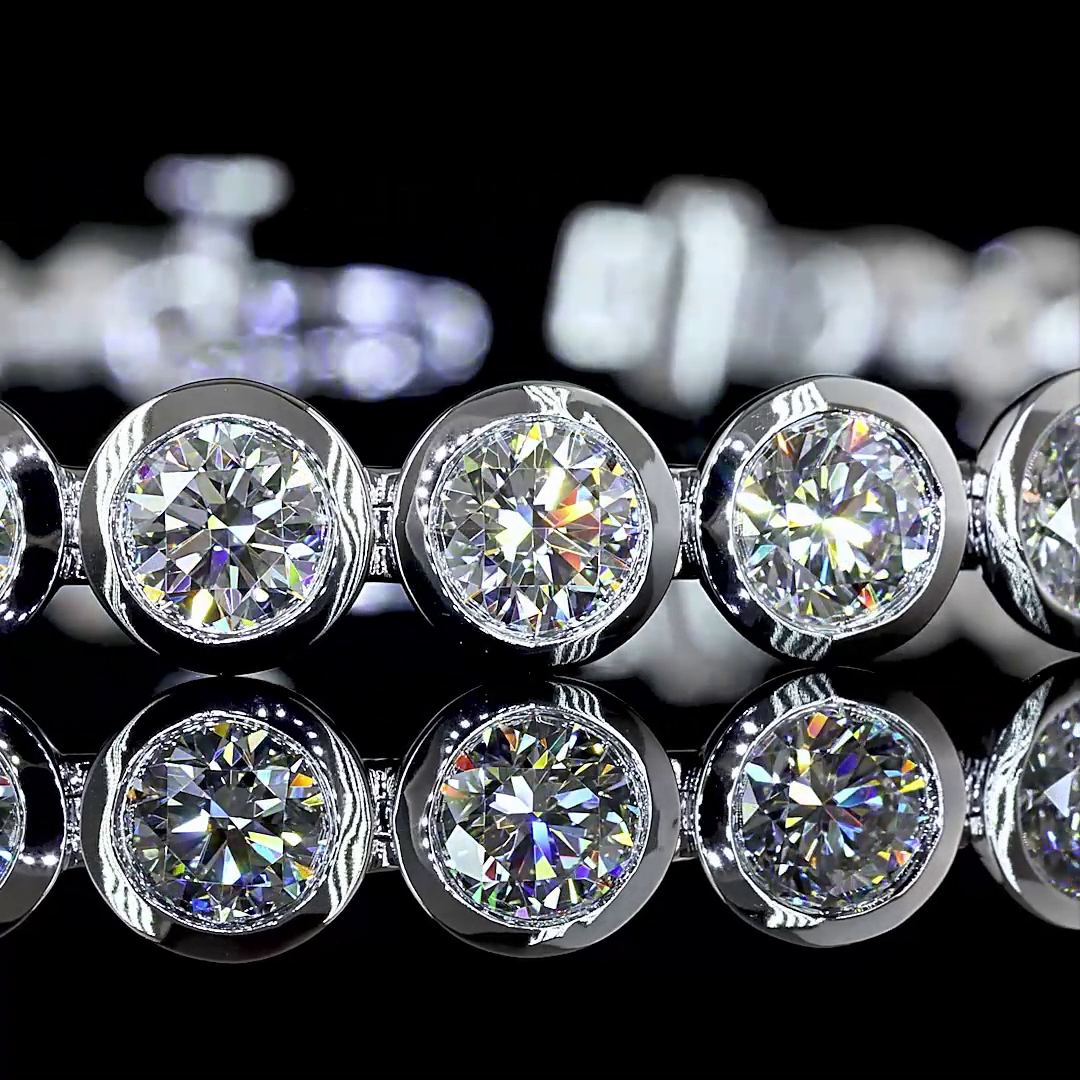 9.90 CTTW Round Lab Diamond Tennis Bracelet 7"
