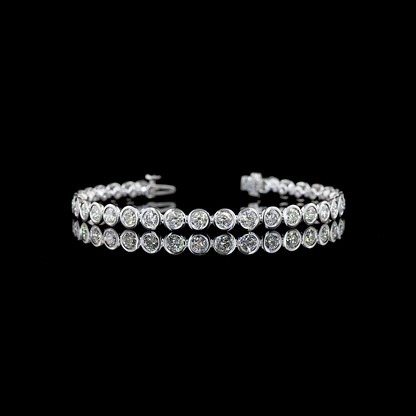 6.76 CTTW Round Lab Diamond Tennis Bracelet 6.5"