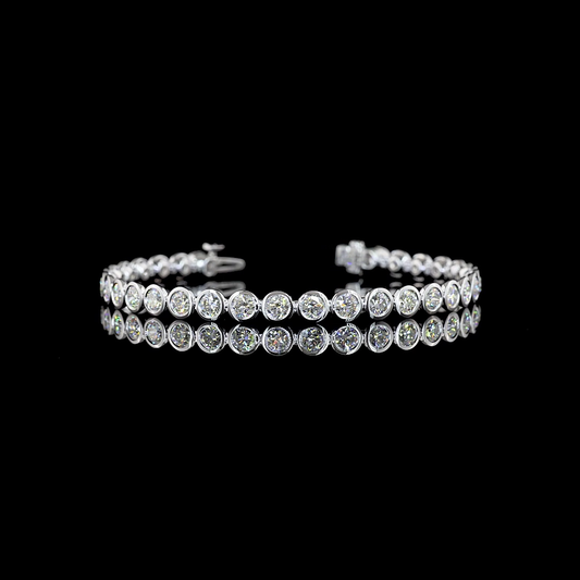 6.76 CTTW Round Lab Diamond Tennis Bracelet 6.5"