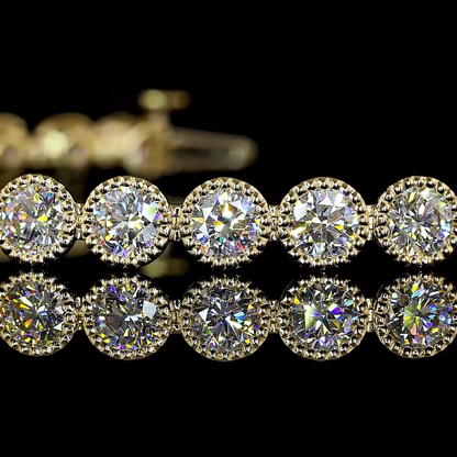 6.77 CTTW Round Lab Diamond Tennis Bracelet