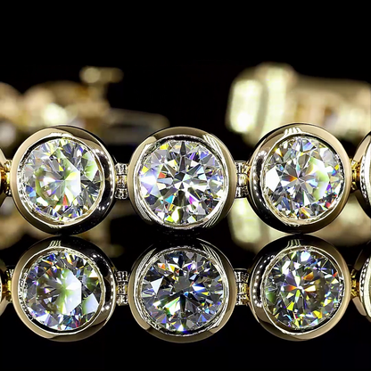 20.35 CTTW Round Lab Diamond Tennis Bracelet