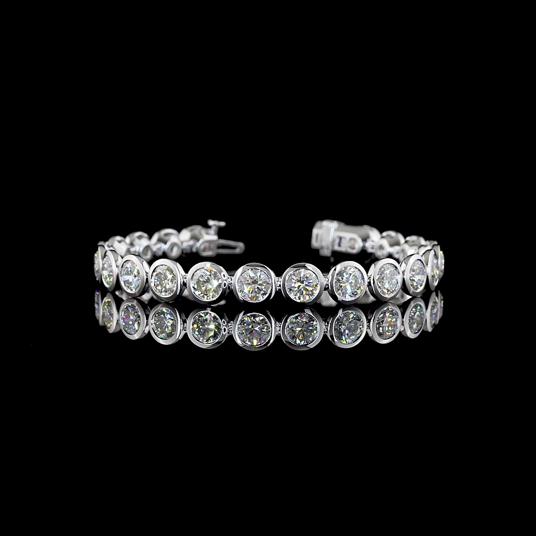 19.60 CTTW Round Lab Diamond Tennis Bracelet 6.5"