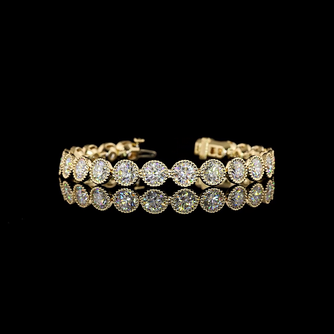 19.37 CTTW Round Lab Diamond Tennis Bracelet