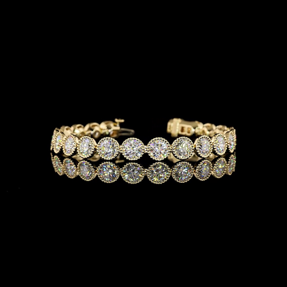 19.37 CTTW Round Lab Diamond Tennis Bracelet