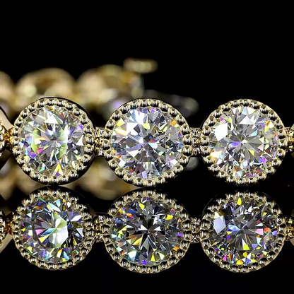19.37 CTTW Round Lab Diamond Tennis Bracelet