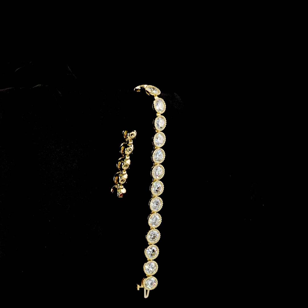 19.37 CTTW Round Lab Diamond Tennis Bracelet