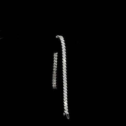 8.32 CTTW Marquise Lab Diamond Tennis Bracelet 7"