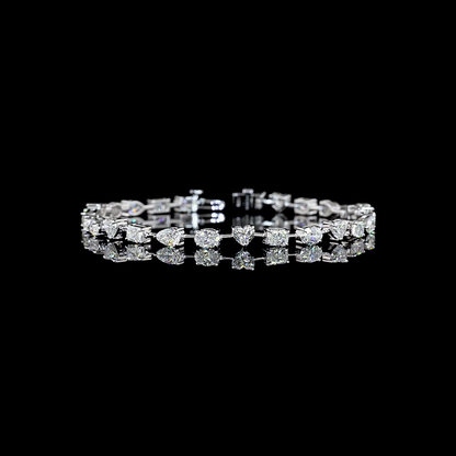 6.42 CTTW MIX Lab Diamond Station Bracelet 7"
