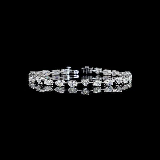 6.42 CTTW MIX Lab Diamond Station Bracelet 7"
