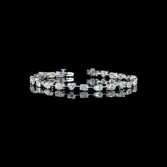 6.15 CTTW MIX Lab Diamond Station Bracelet 6.75"