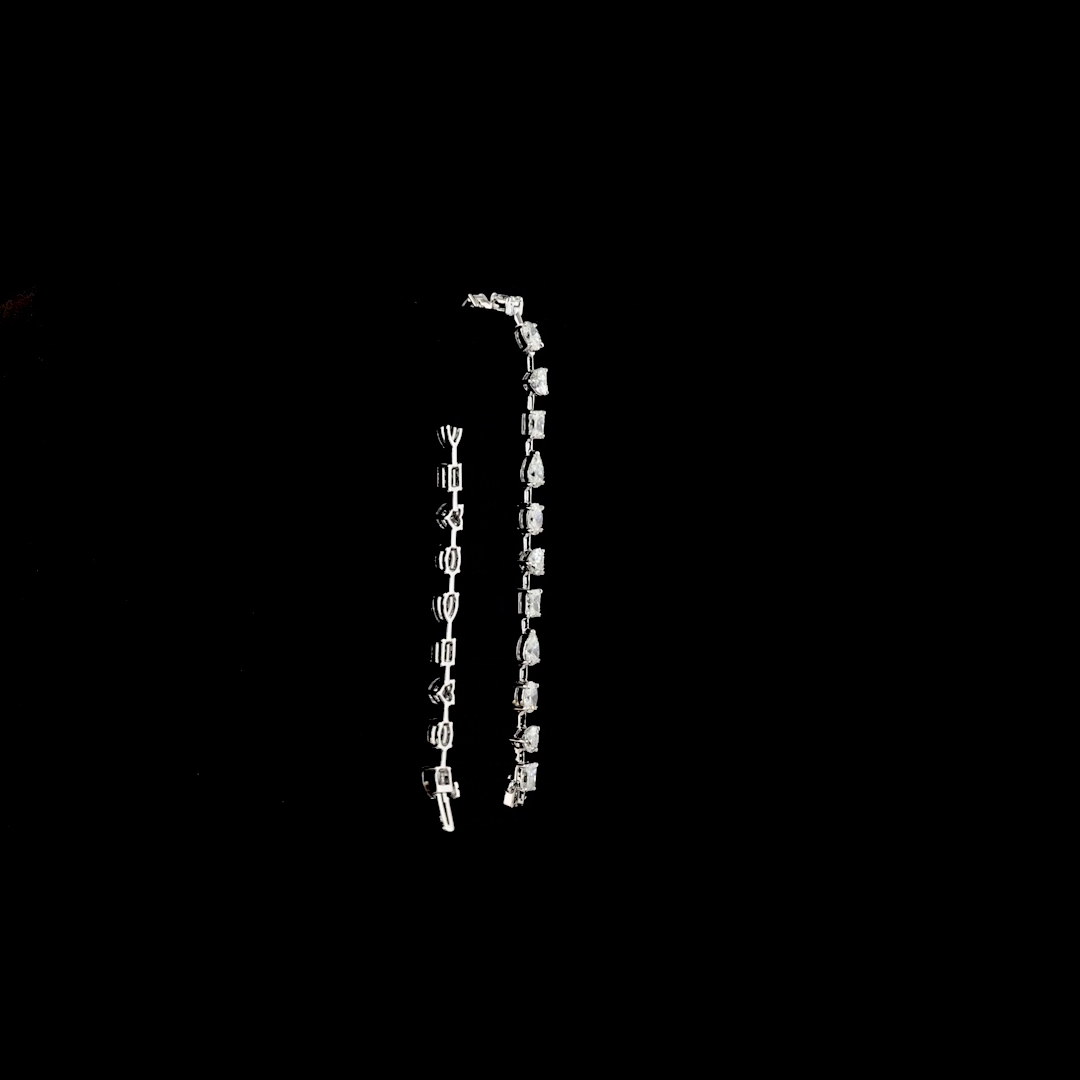 6.15 CTTW MIX Lab Diamond Station Bracelet 6.75"