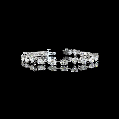 10.94 CTTW MIX Lab Diamond Station Bracelet 7"