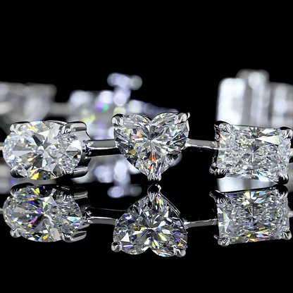 14.58 CTTW MIX Lab Diamond Station Bracelet 7"