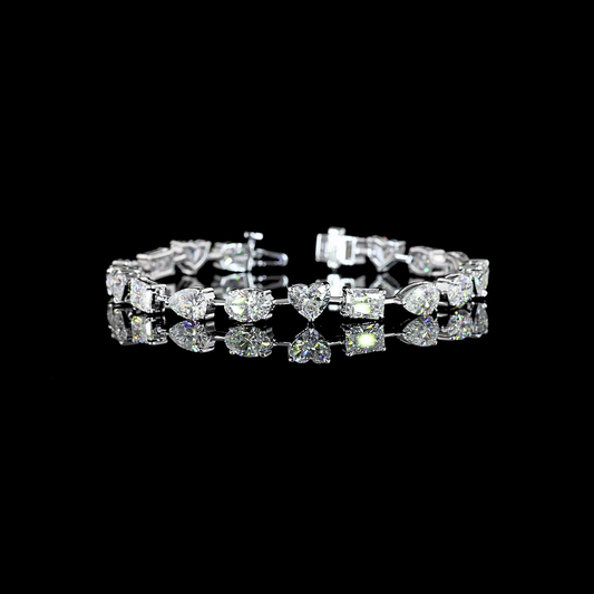 14.13 CTTW MIX Lab Diamond Station Bracelet 7"