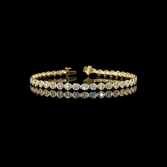 5.08 CTTW Round Lab Diamond Tennis Bracelet 7"