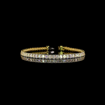 9.28 CTTW Antique Cushion Lab Diamond Tennis Bracelet 7"