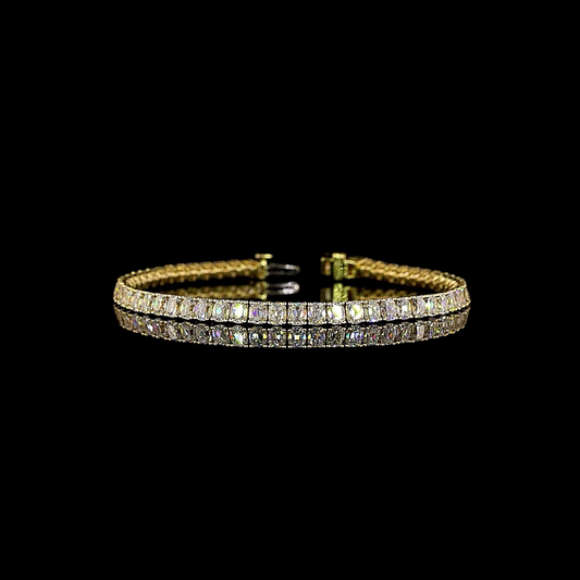 9.28 CTTW Antique Cushion Lab Diamond Tennis Bracelet 7"
