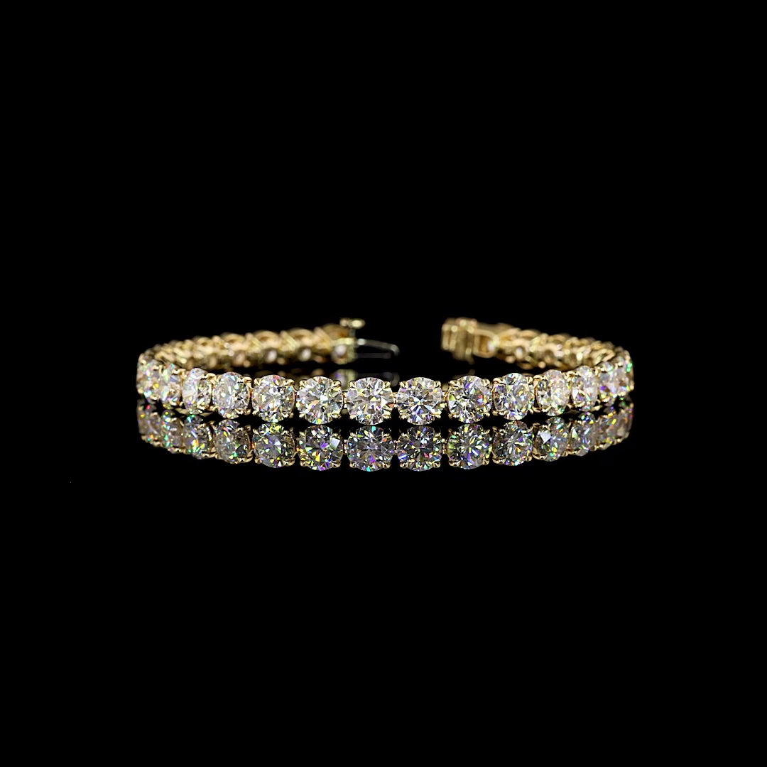 20.43 CTTW Round Lab Diamond Tennis Bracelet 7"