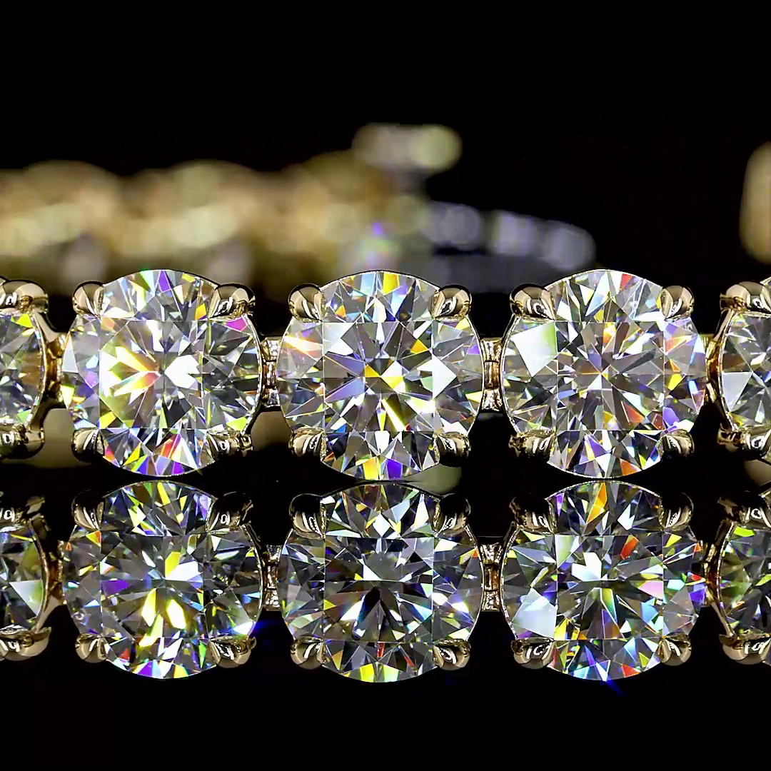 20.43 CTTW Round Lab Diamond Tennis Bracelet 7"