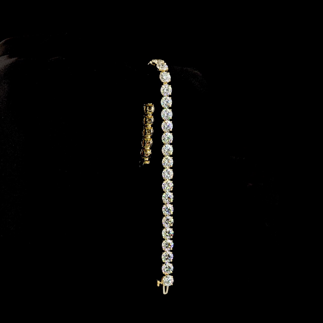 20.43 CTTW Round Lab Diamond Tennis Bracelet 7"