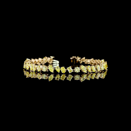 8.44 CTTW MIX Lab Diamond Station Bracelet 6.75"