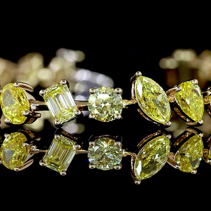8.44 CTTW MIX Lab Diamond Station Bracelet 6.75"
