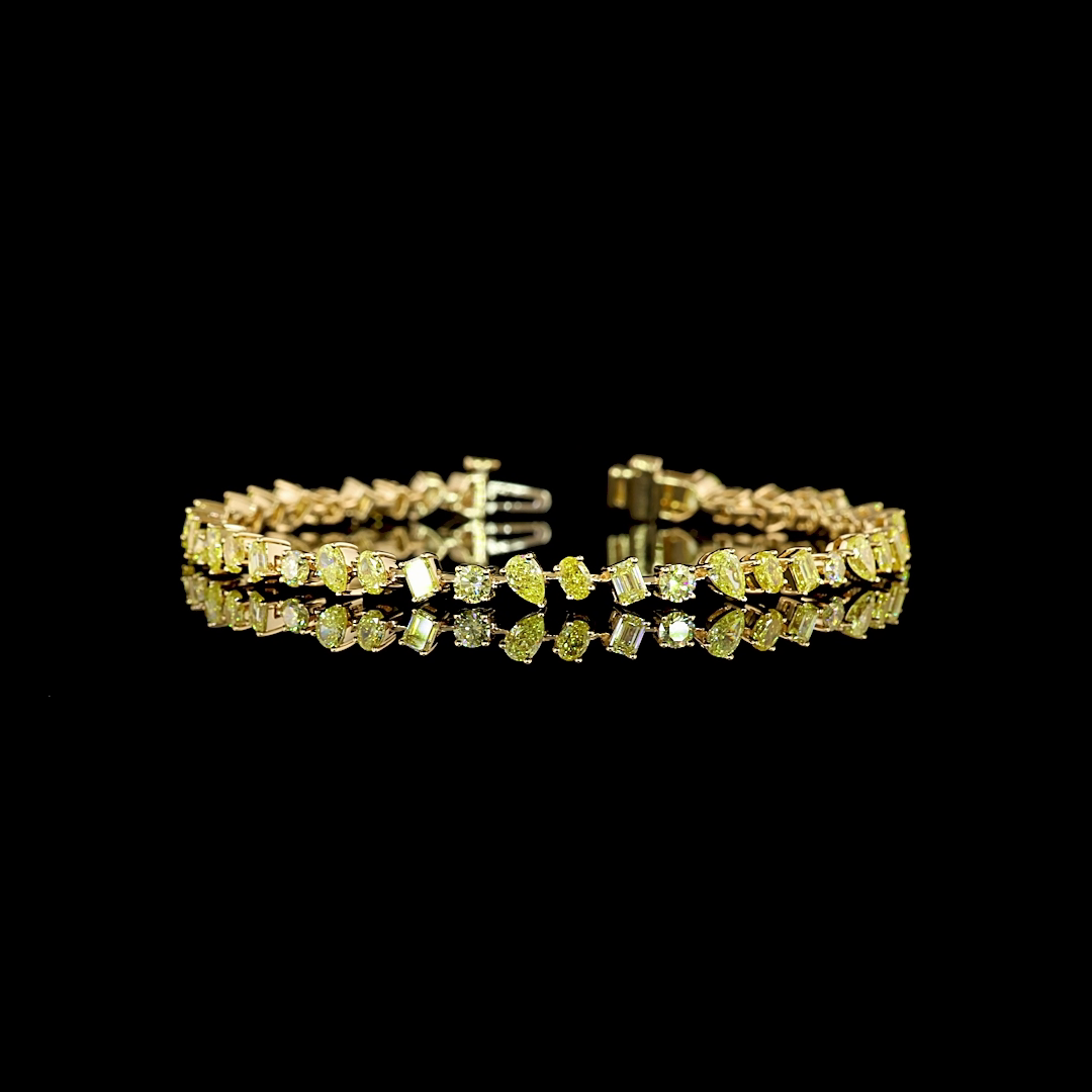 5.61 CTTW MIX Lab Diamond Station Bracelet 6.75"