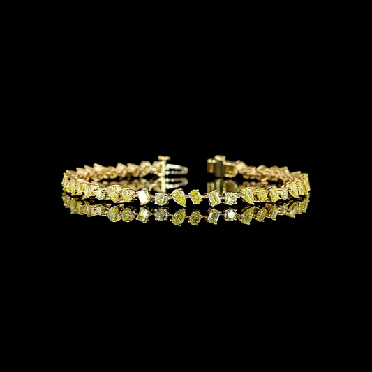 5.61 CTTW MIX Lab Diamond Station Bracelet 6.75"