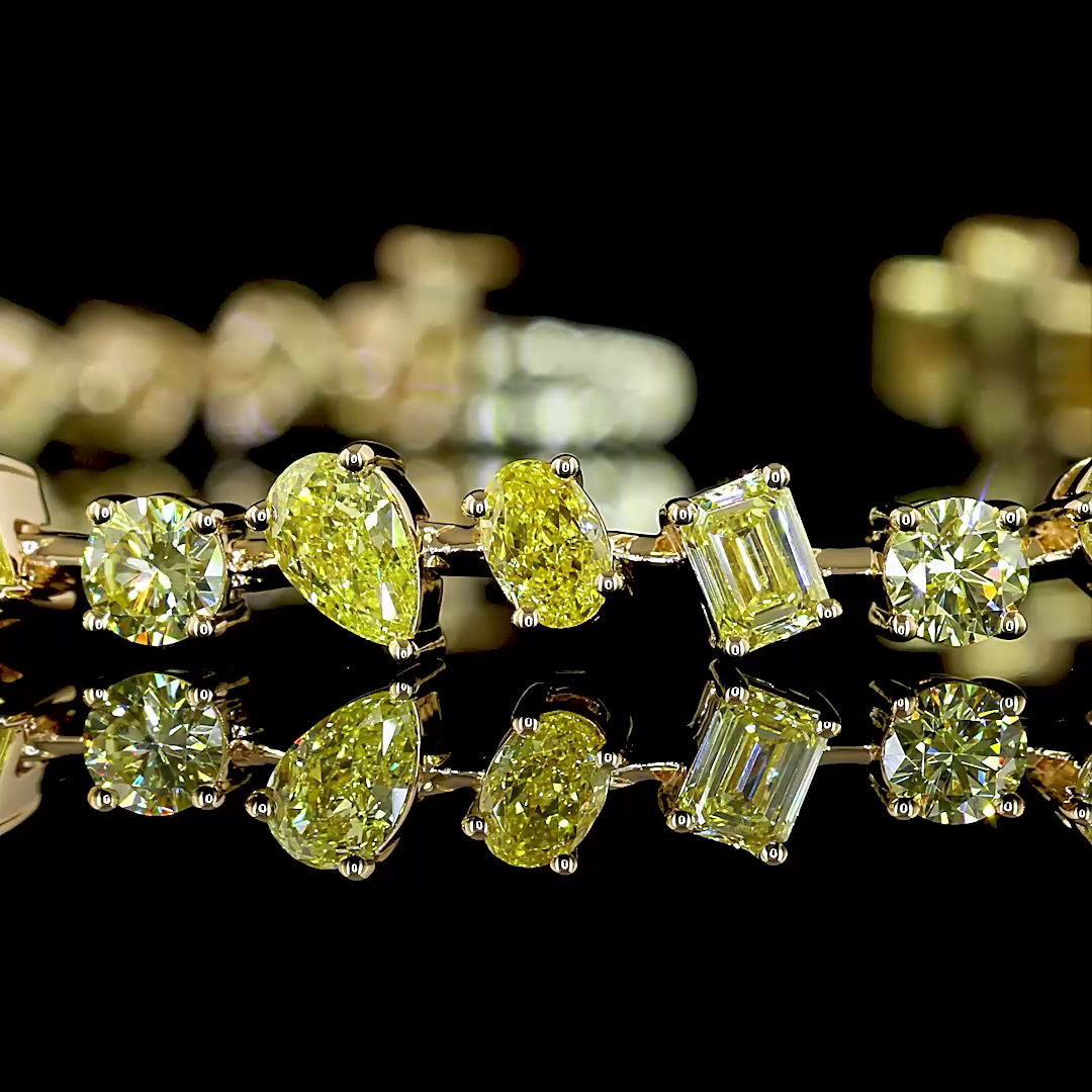 5.61 CTTW MIX Lab Diamond Station Bracelet 6.75"