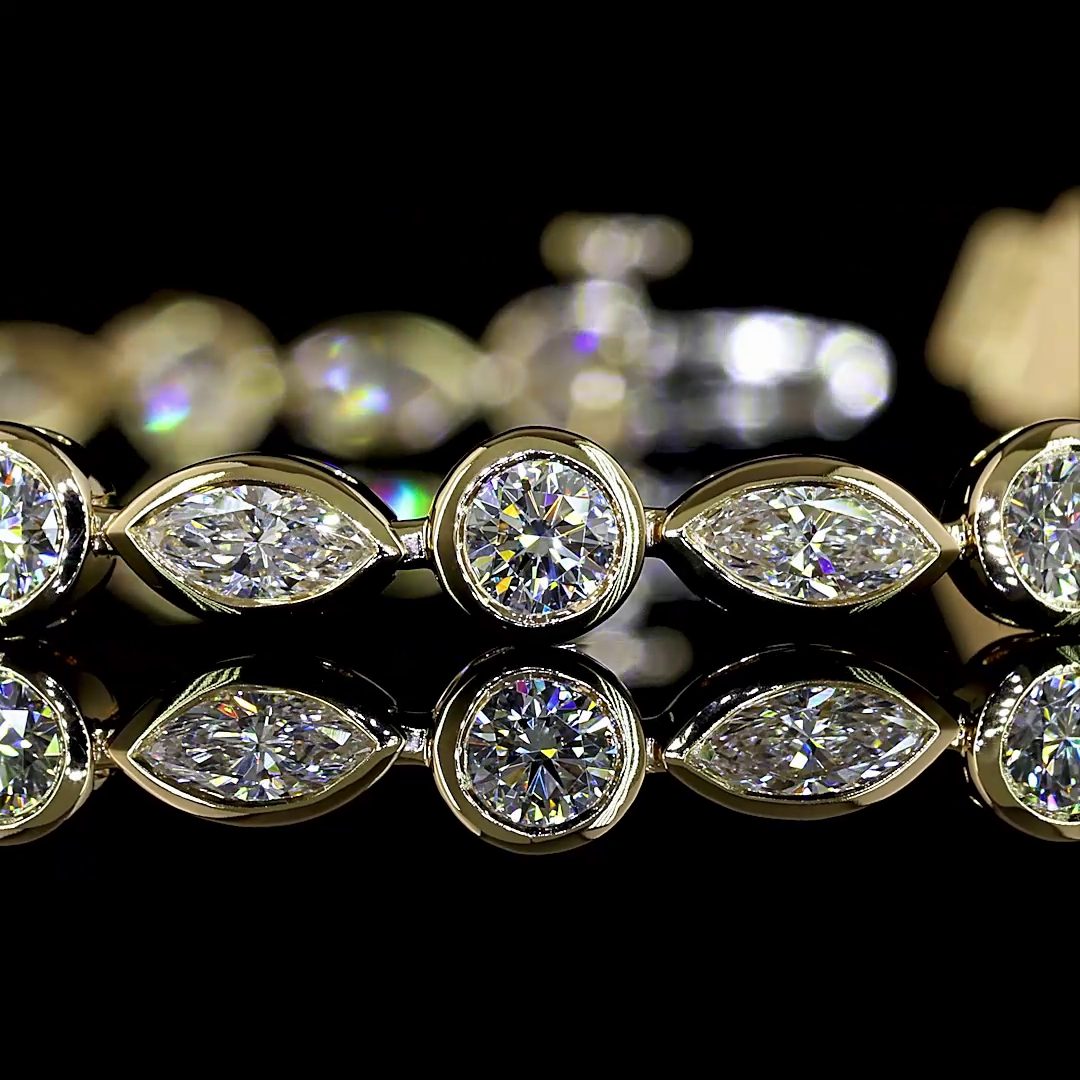 4.00 CTTW MIX Lab Diamond Tennis Bracelet (E Color and VS Clarity)