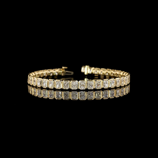 10.20 CTTW Radiant Lab Diamond Tennis Bracelet 7"