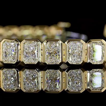 10.20 CTTW Radiant Lab Diamond Tennis Bracelet 7"