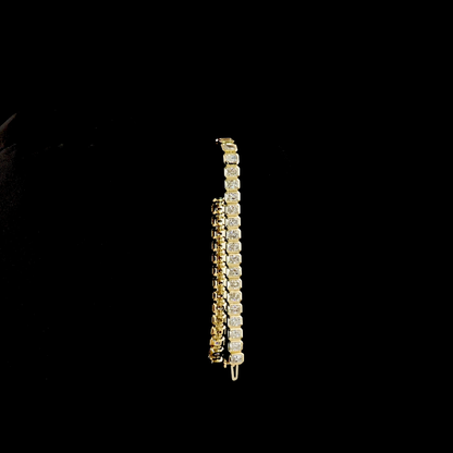 10.20 CTTW Radiant Lab Diamond Tennis Bracelet 7"