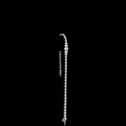 4.49 CTTW Oval Lab Grown Diamond Riviera Bracelet 7"