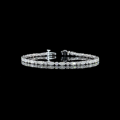 4.16 CTTW Marquise Lab Diamond Tennis Bracelet (E Color and VS Clarity)