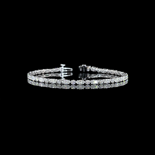 4.16 CTTW Marquise Lab Diamond Tennis Bracelet (E Color and VS Clarity)