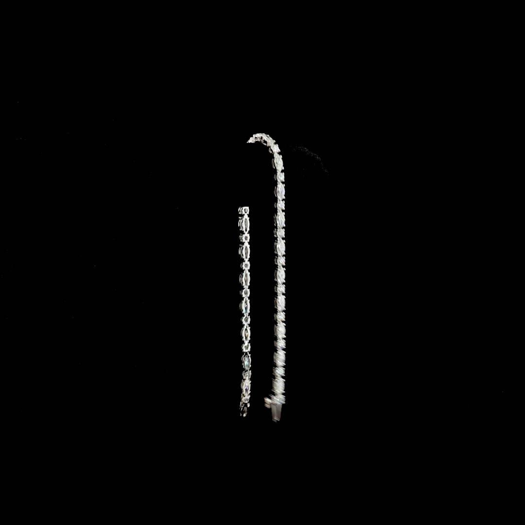 4.16 CTTW Marquise Lab Diamond Tennis Bracelet (E Color and VS Clarity)