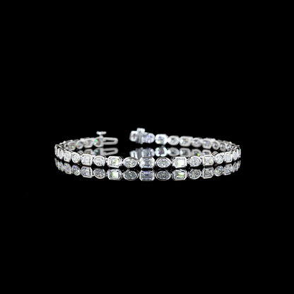 4.93 CTTW MIX Lab Diamond Tennis Bracelet 7"