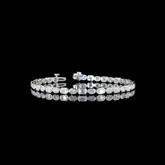 4.93 CTTW MIX Lab Diamond Tennis Bracelet 7"
