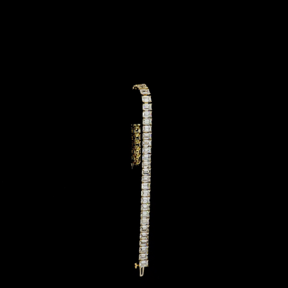 17.29 CTTW Emerald Lab Diamond Tennis Bracelet 6.25"