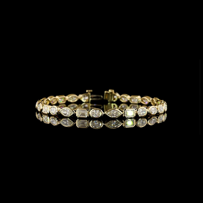 7.52 CTTW MIX Lab Grown Diamond Tennis Bracelet 7" (E Color and VS1 Clarity)