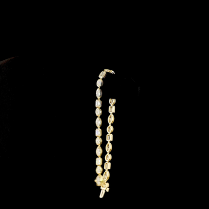 7.52 CTTW MIX Lab Grown Diamond Tennis Bracelet 7" (E Color and VS1 Clarity)