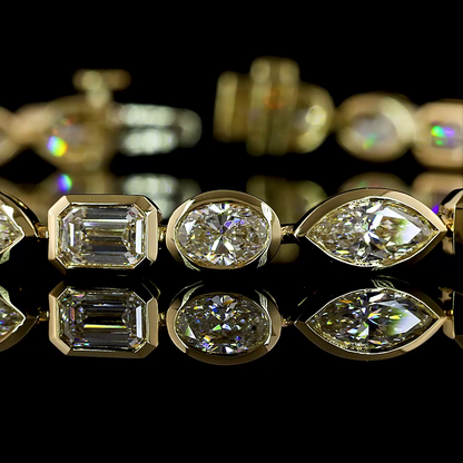 7.56 CTTW Emerald Lab Diamond Tennis Bracelet (E Color and VS Clarity)