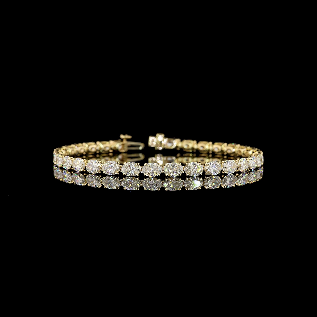 10.55 CTTW Oval Lab Diamond Tennis Bracelet