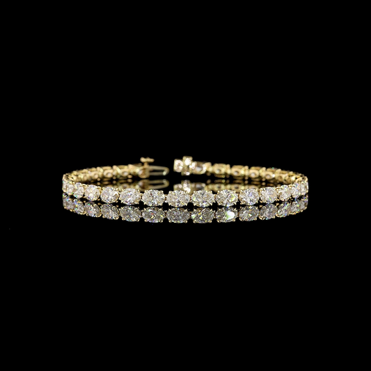 10.55 CTTW Oval Lab Diamond Tennis Bracelet
