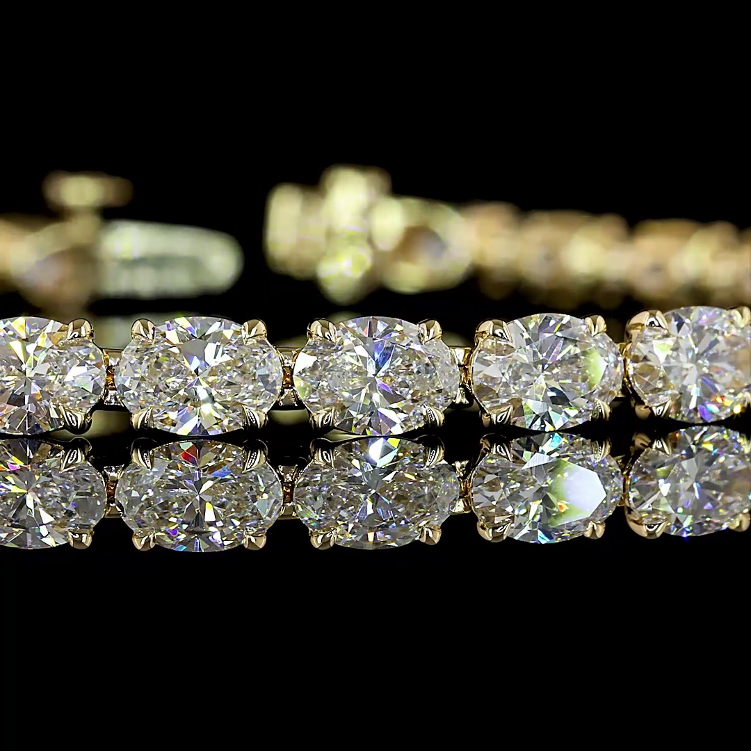 10.55 CTTW Oval Lab Diamond Tennis Bracelet