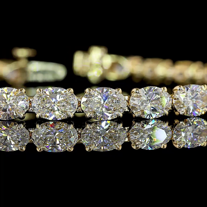 10.55 CTTW Oval Lab Diamond Tennis Bracelet