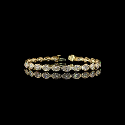 10.91 CTTW Oval Lab Diamond Tennis Bracelet 7"